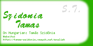 szidonia tamas business card